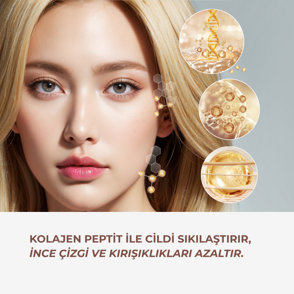 Yaşlanma Karşıtı Yoğun Nemlendirici ve Aydınlatıcı Kolajen Peptit Cilt Bakım Kremi 50 ml