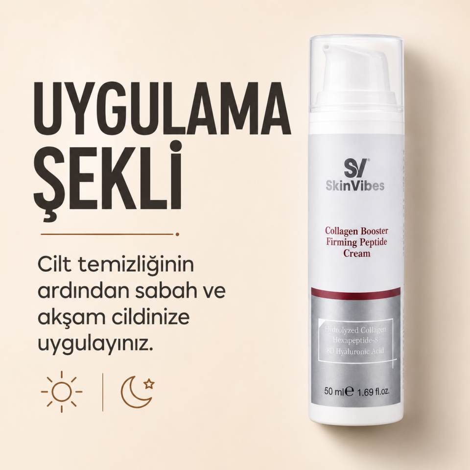 Yaşlanma Karşıtı Yoğun Nemlendirici ve Aydınlatıcı Kolajen Peptit Cilt Bakım Kremi 50 ml