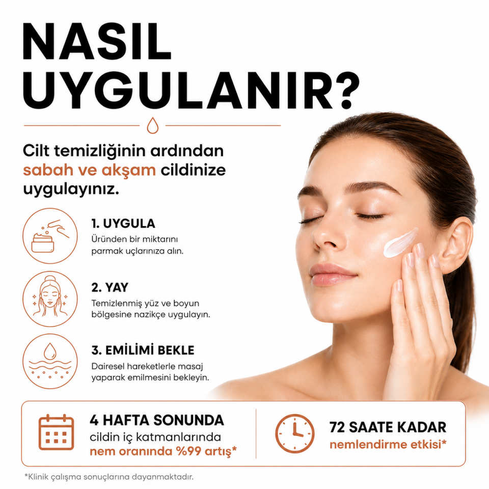 Yoğun Nemlendirici 8D Hyaluronik Asit Cilt Bakım Kremi 50 ml