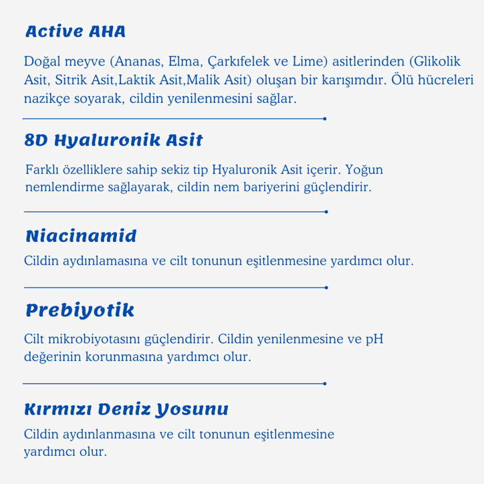 Aydınlatıcı, Canlandırıcı ve Gözenek Sıkılaştırıcı AHA Tonik 200 ml