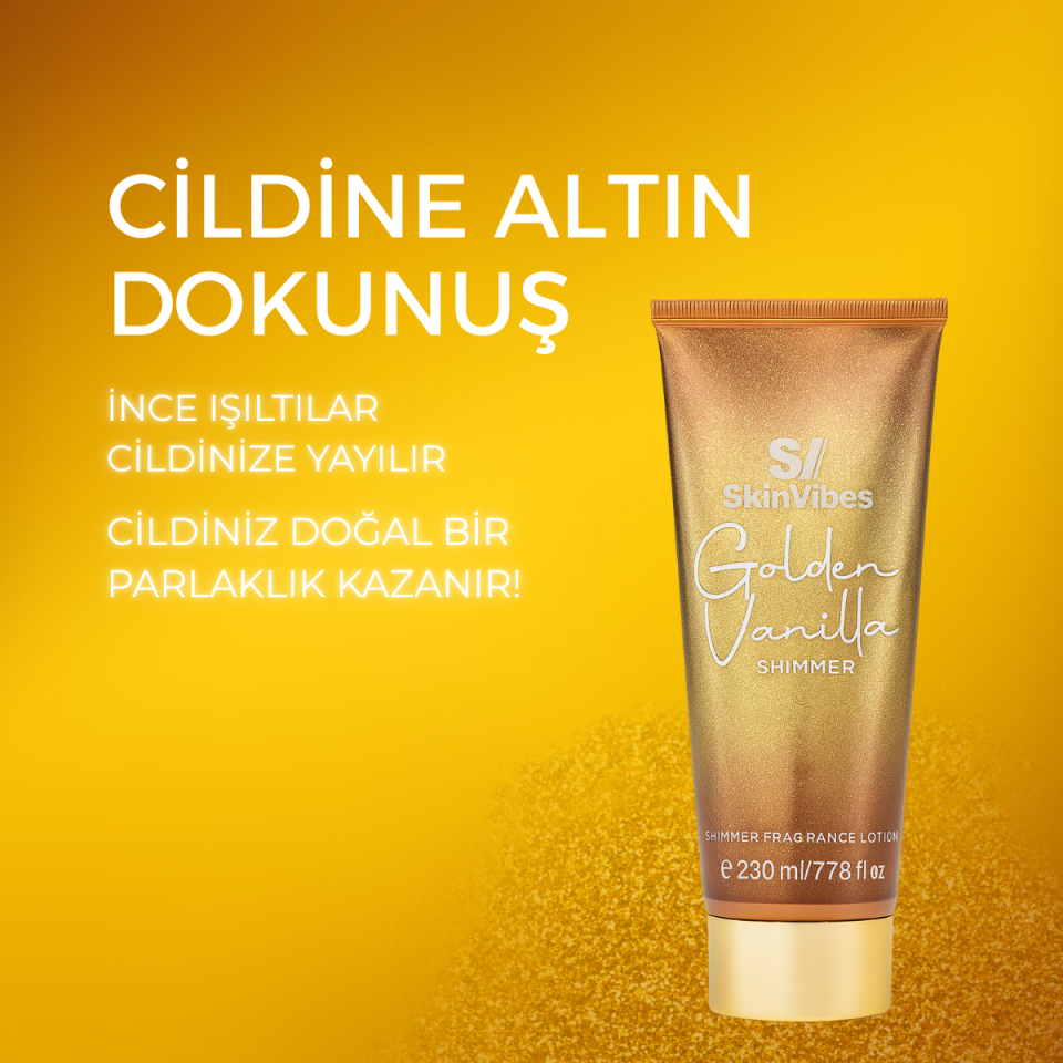 Golden Vanilla Parfümlü ve Işıltılı Vücut Losyonu 230 ml