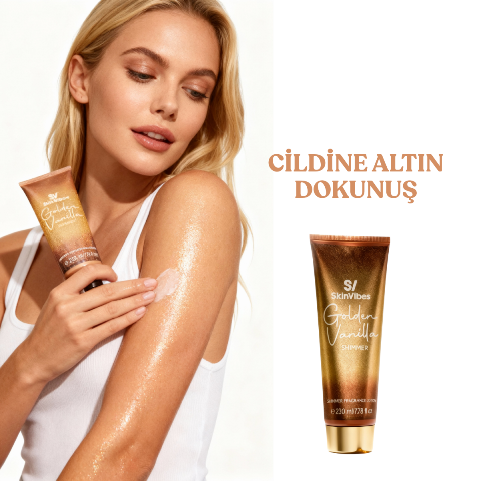Golden Vanilla Parfümlü ve Işıltılı Vücut Losyonu 230 ml